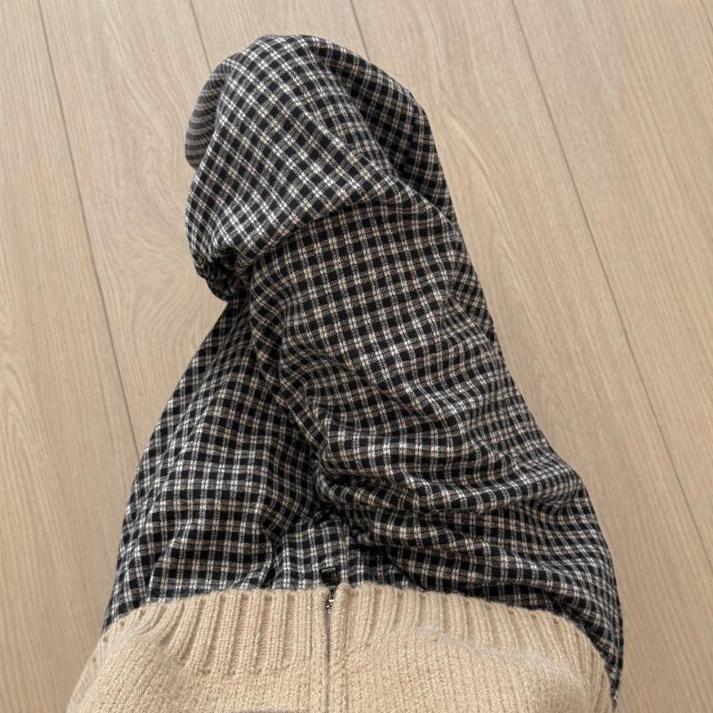 Black and White Plaid Pants Women's New Autumn High Waist and Thin Casual Drape Small Loose Lazy Wide-leg Pants