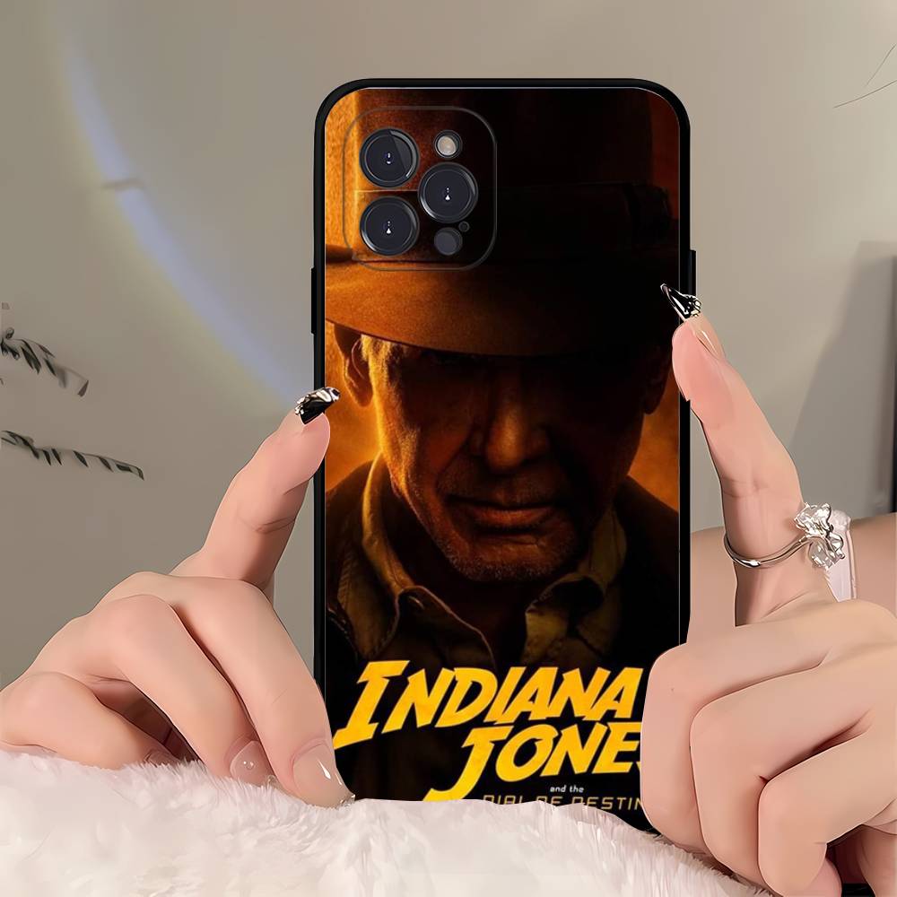 Adventure Movie I-Indiana Jones Phone Case For Iphone 16 15 17 13 14 12 11 Pro Max Plus Black Shell Cover Case
