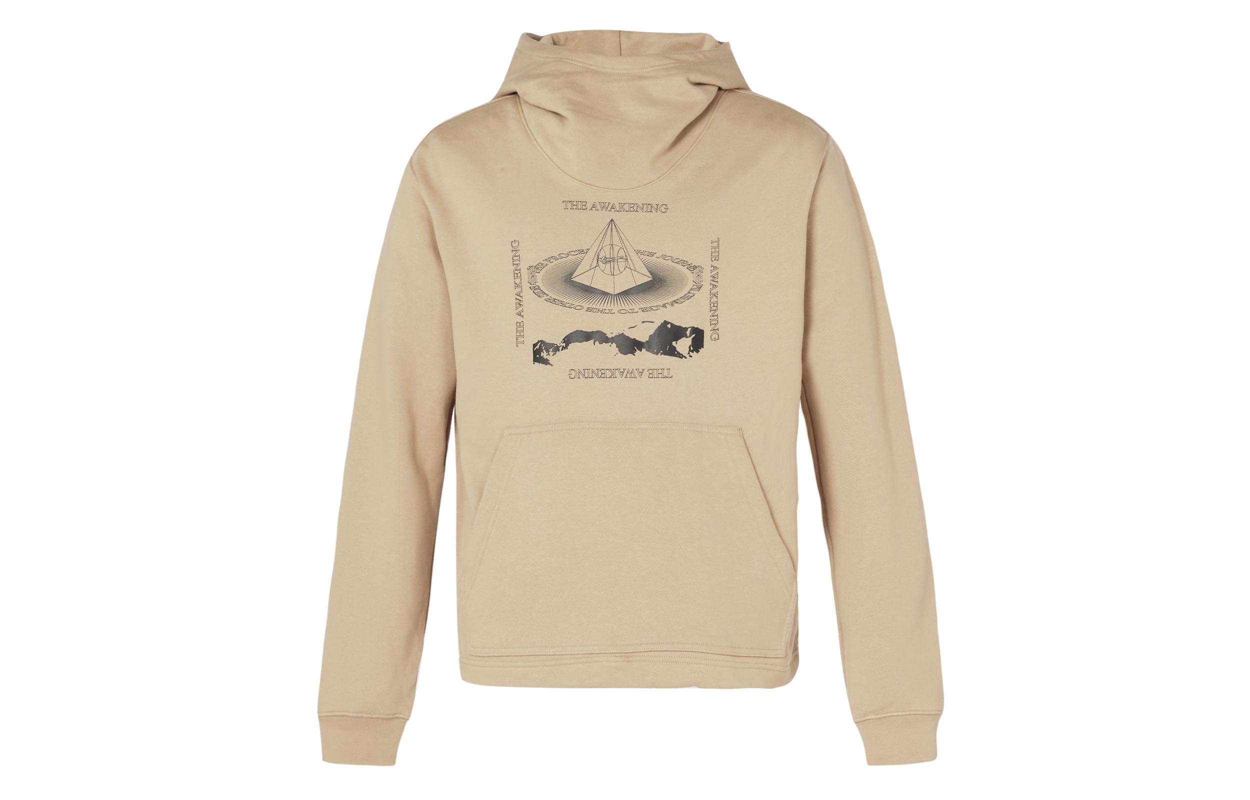 Nike Sweatshirts Men s Khaki Hooded Moderate Regular DA6693-247 L