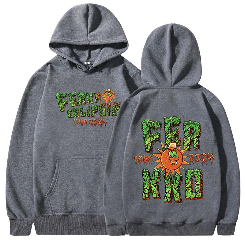 Feid Ferxxo Ferxxocalipsis 2024 World Tour Hoodies Men Women Fashion Hip Hop Oversized Sweatshirts Casual Vintage Pullovers