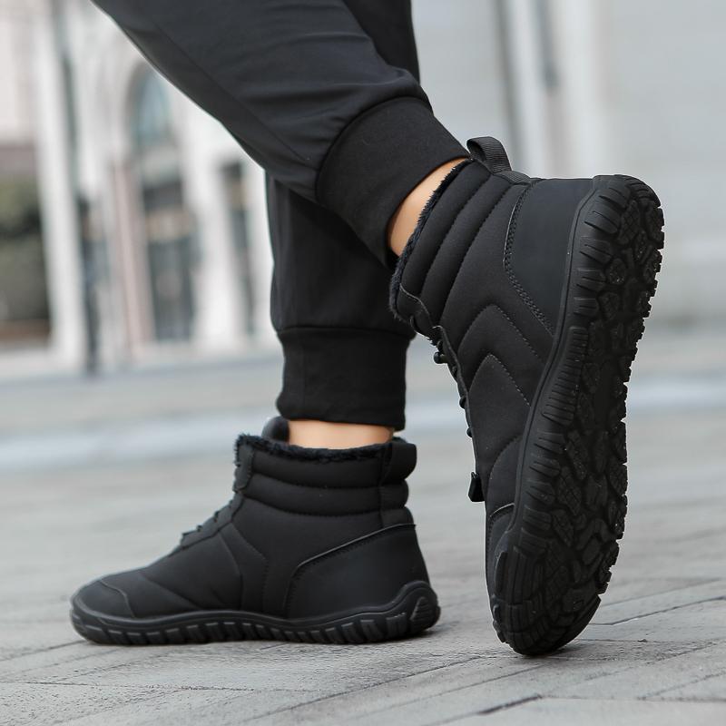 Winter Plush Snow Boots Thick Soled Anti-slip Cotton Shoes Men Women Short Ankle Boots Wear-resistant Outdoor Sneakers