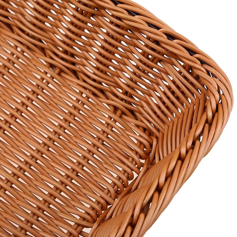Rattan Bread Storage Basket Home Kitchen Vegetable Storage Organization Fruit Snack Storage Woven Basket