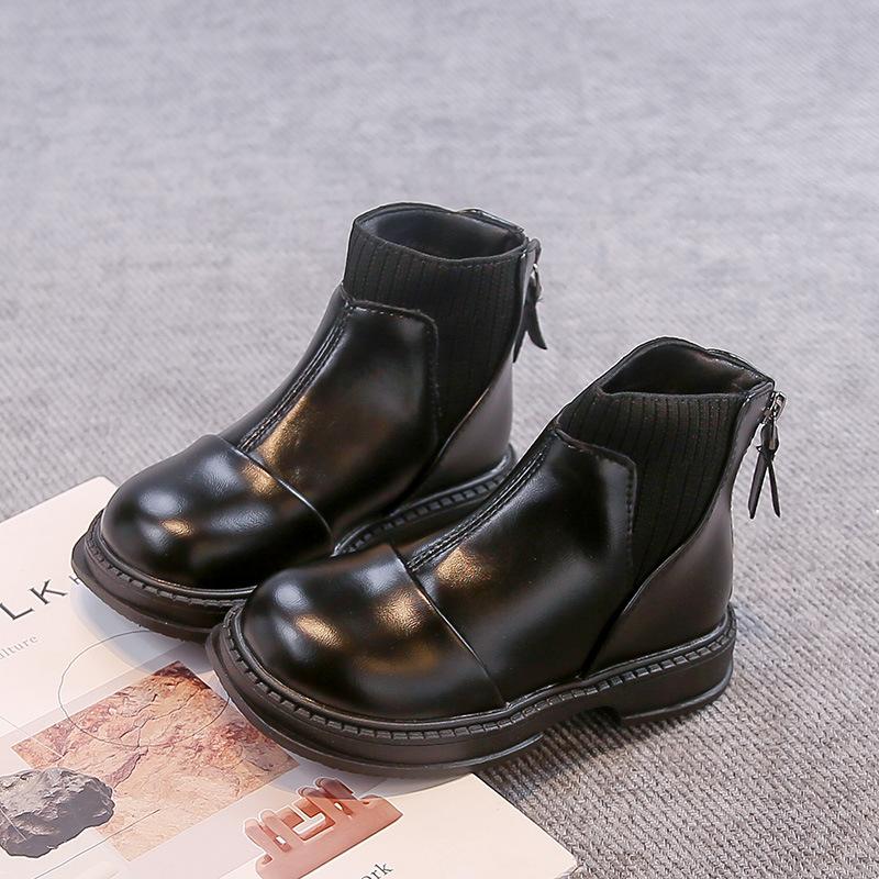 Girls boots short boots autumn 2025 new shoes children's leather boots baby girl Martin boots autumn grassland wear