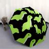 1pc Dino Green Automatic Open/Close, Foldable Compact Umbrella with 8-Rib Shaft, Perfect Gift For Men And Women, Casual Style, Vibrant Motif