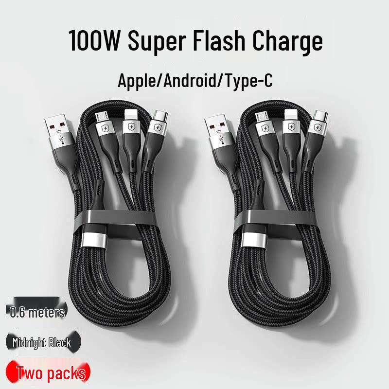 Fast Charging 3-in-1 Universal Multi-Head Phone Charger Cable