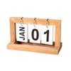 Wooden Flip Perpetual Desk Calendar
