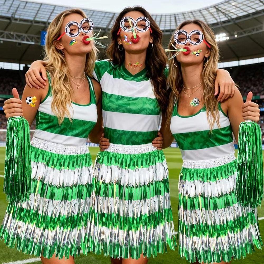 Football Theme Soccer Fan Costume Supplies Set Cheerleading Gear Set Stage Performance Show