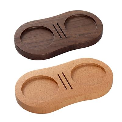 Holz Kaffee Tamper Halter Kaffee Tamper Station Basen Nicht-Slip Tamper Matte