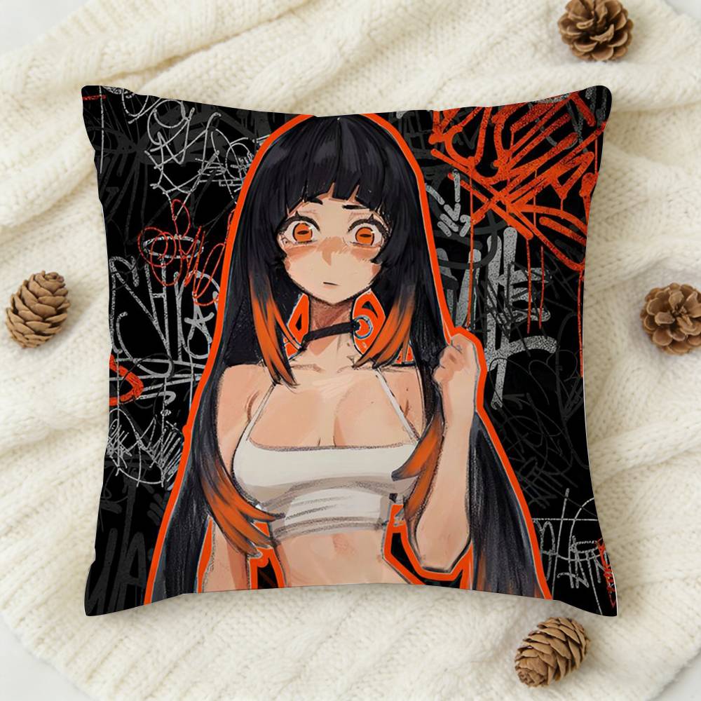 pc Gachiakuta Cartoon Style Doublesided Printed Square Decorative Cushion Cover for Sofa Living Room Home Decor
