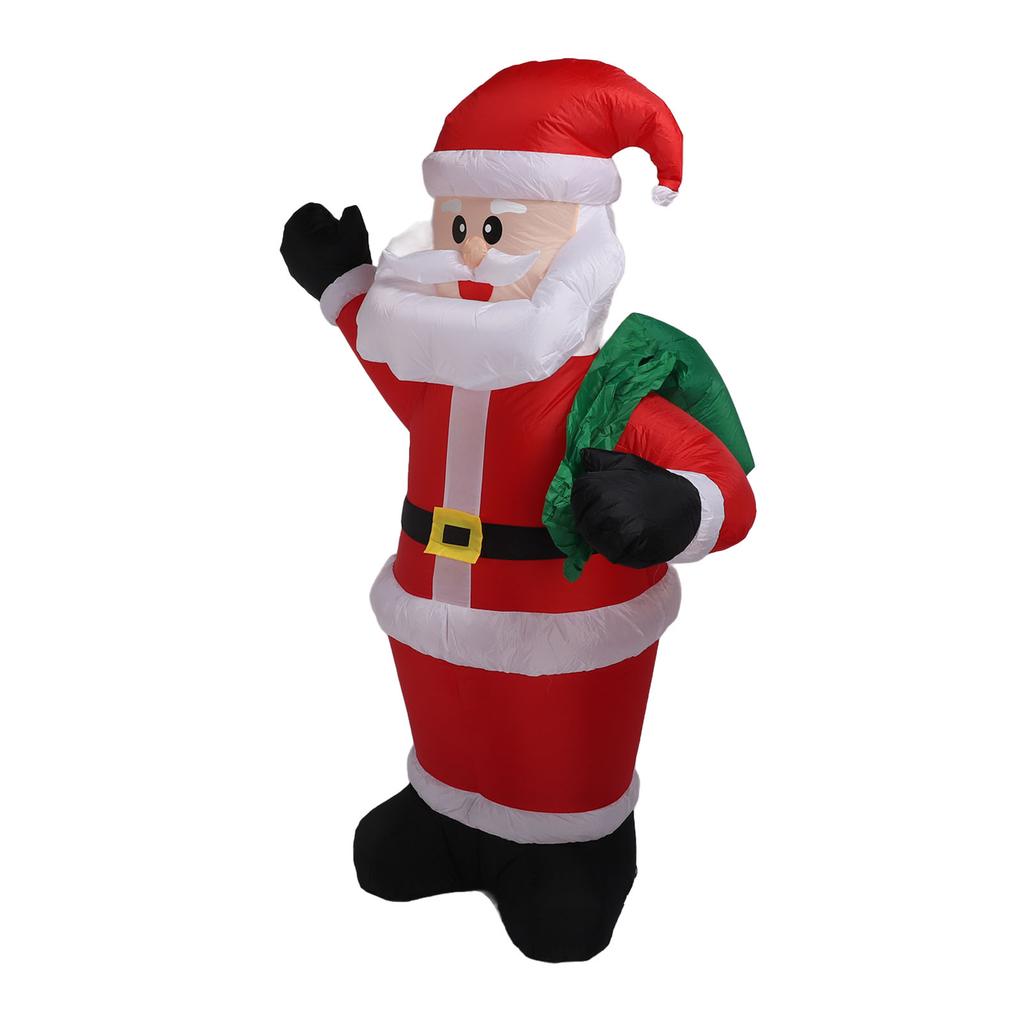 Aufblasbarer Weihnachtsmann beleuchtet 1,8 m Polyesterfaser Aufblasbarer Weihnachtsmann für Veranstaltungsort