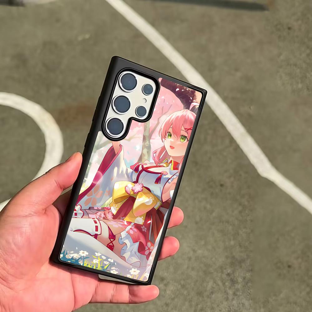 Pink S-Sakura M-Miko Phone Case For SAMSUNG Galaxy S26 S25 S24 S23 S22 S21 S20 FE Plus Ultra Cover