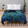 Chinese Azure Dragon Throw Blanket