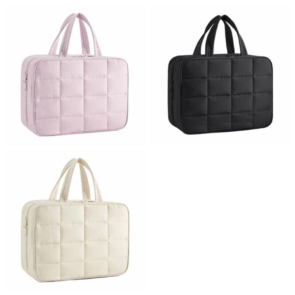 Zipper Closure Travel Toiletry Bag Cloth Women Cosmetic Bag Cosmetic Handbag  Unisex Toiletries