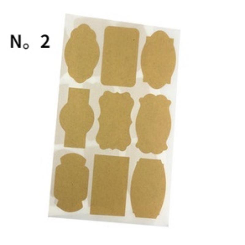 Reusable Colored Kraft Paper Multi Graphic Adhesive Label