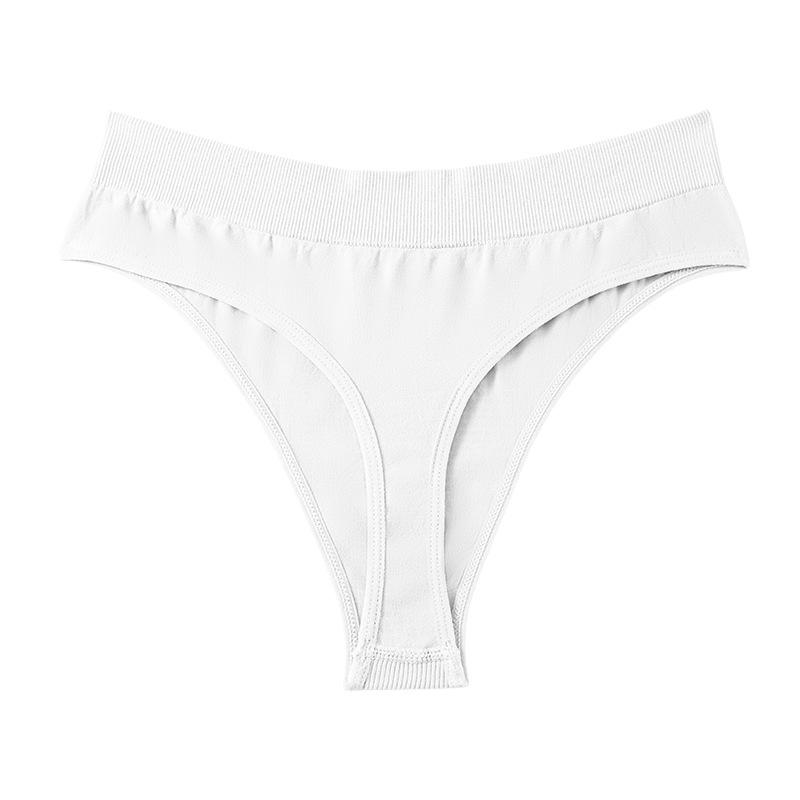 

Women s T-word pants panties seamless sports fitness wide waist low waist seamless solid color briefs girl XL білий
