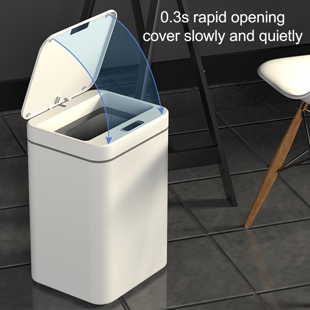 14L/16L Intelligent Electric Garbage Storage Bucket Smart Induction Trash Can with LED Light Automatic Dustbin Bin for Kitchen Sensor