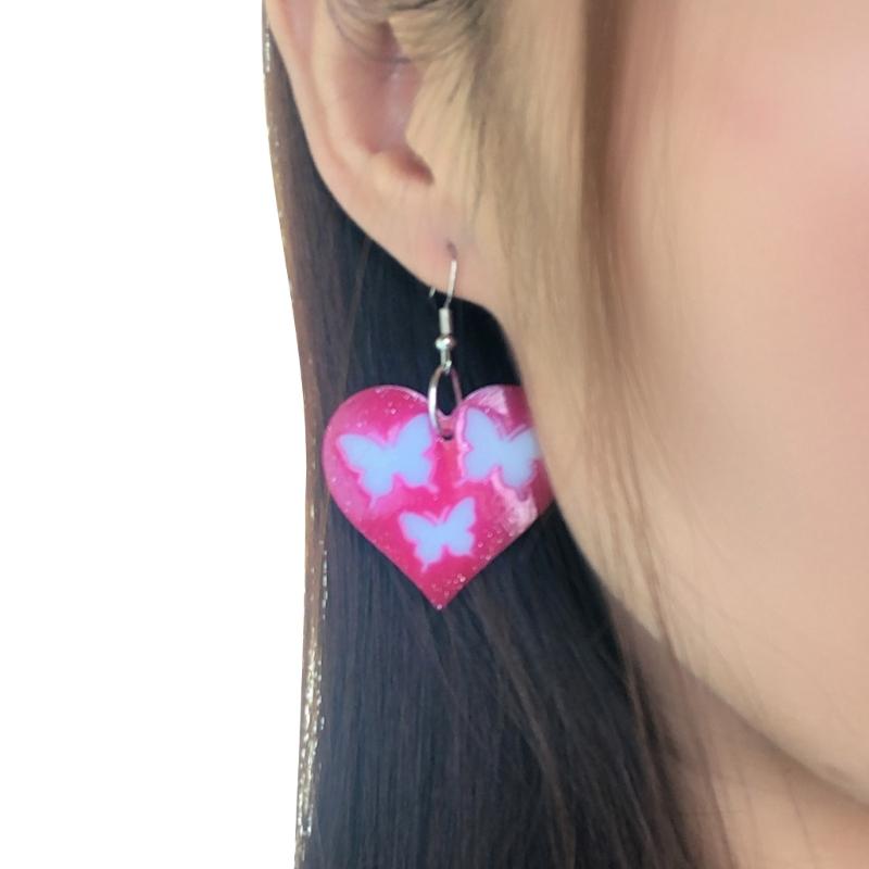 Craft Stunning Earrings Making Mold Butterfly Heart Pendant Silicone Molds Handcrafted Eardrop Moulds for DIY Lover