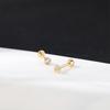14K Solid Gold Stud Earrings Real Gold Filled Flat Back Thread Threadless Labret Lip Cartilage Piercing Jewelry