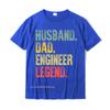 Mens Funny Vintage Shirt Husband Dad Engineer Retro T-Shirt Top T-Shirts Comfortable Oversized Men Tees Comfortable