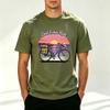 Dali Erhai Ride Sunset Bicycle Graphic Print T Shirt Unisex Unisex 100 Cotton Short Sleeve Casual Outdoor Cycling Travel Tee