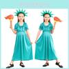 Statue Of Liberty Fancy Dress For Adults With Lightweight Polyester For Costume Parties
