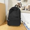School Bag New Simple Japanese Ins Solid Color Backpack College Student Leisure Campus School Bag Travel Versatile Lightweight Backpack