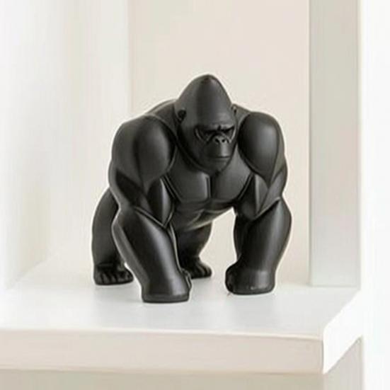 3D-gedruckte Gorilla-Skulptur Ornament Minimalistische Moderne Kunstfigur mit Detaillierter Textur Umweltfreundliche Dekoration für Wohnzimmer Büro Schreibtisch