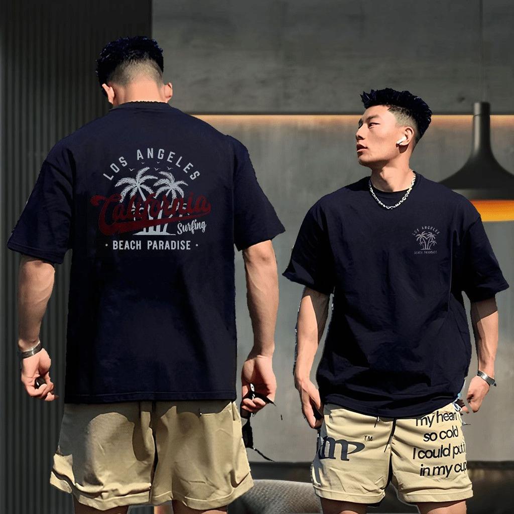 Mens Clothing 2026 Springsummer Trend Fashion Cotton Printed Tshirt Outdoor Street Daily Short Sleeved Round Neck Tshirt