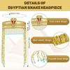Egyptian-themed Party Costumes and Accessories, Including an Egyptian Princess Headdress, Snake Headdress, Belt, and Bracelets. 4-piece Set.