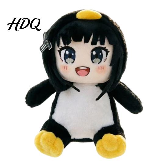 Washable Stuffed Toy Cartoon Penguin Girl Plush Toy Doll Animal Costume Children A