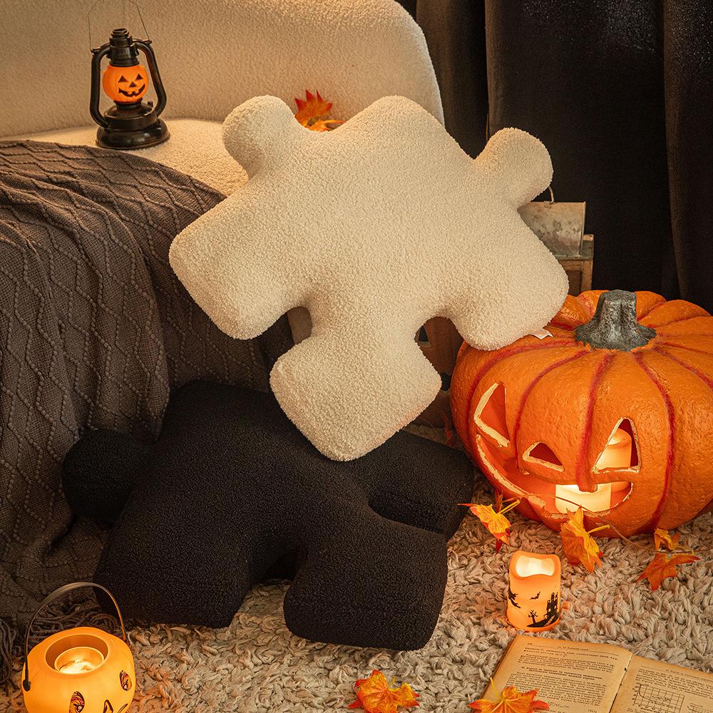 Funny Halloween Ghost Pillow Festive Atmosphere Decorative Cushion Cover Ins Cute Plush Alien Doll Pillow