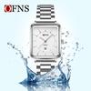 Women's Retro Square Watch Simple Three Needle Waterproof Calendar Display Light Luxury Elegant Quartz Watch