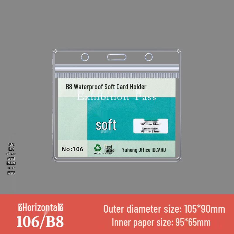 Waterproof PVC Badge Holder for ID Cards and Name Tags