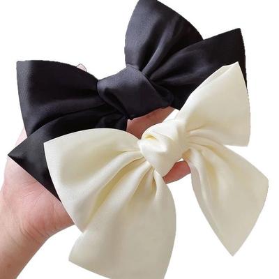 Grande Fermaglio per Capelli a Fiocco Elastico per Donne Ragazze Accessorio per Capelli in Nastro di Tessuto Adatto a Varie Acconciature e Occasioni
