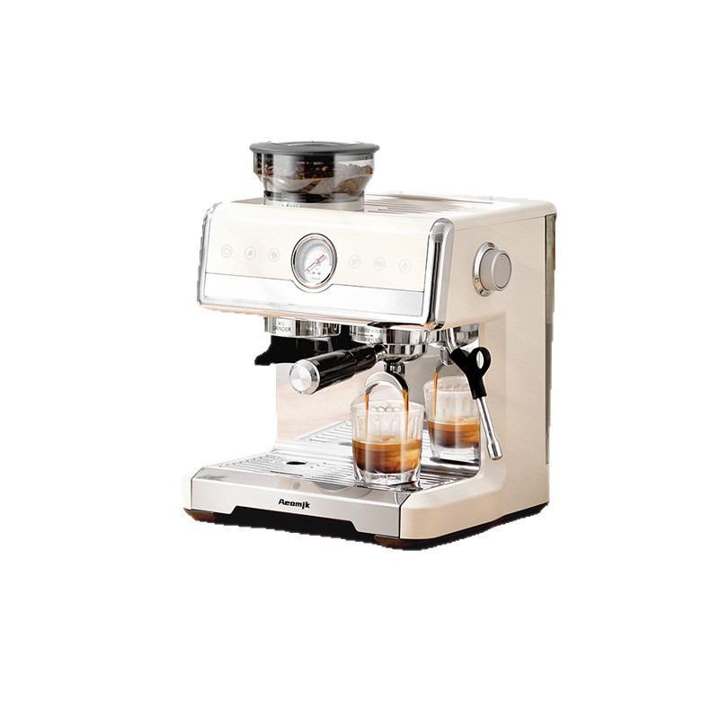 National Standard Italian Semi-Automatic Coffee Machine with Grinder & Double Boiler for High-Pressure Extraction