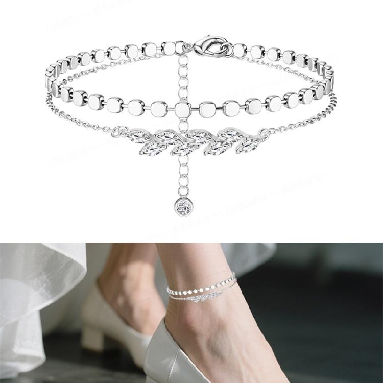 Adjustable Anklet for Women Girls Multilayer Ankle Bracelet Elegant Multi Layer Designs Waterproof Beach Jewelry