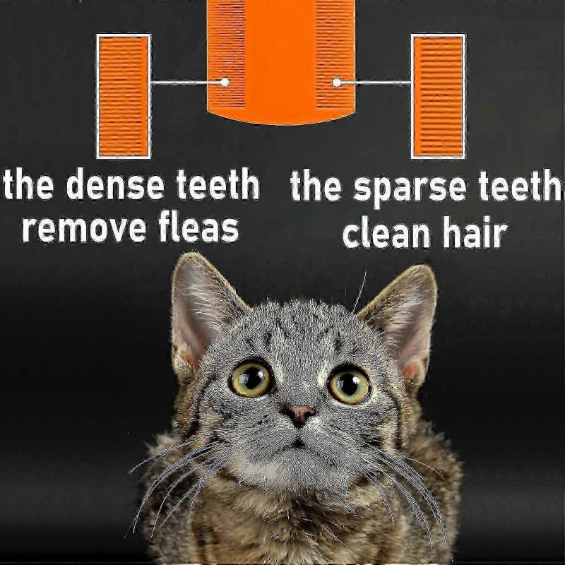 Flea Comb For Cats, 4 Pcs Lice Comb For Dogs, Double Sided Cat Comb For Short Hair Of Pets Or Humans,Random Color