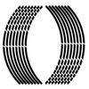 16 stk motorsykkel bilhjul felg 16 reflekterende striper 18" stripe tape klistremerker