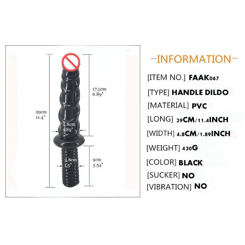 Handle Dildo Artificial Big Penis Screw Thread Ribbed Stimulate Adult Female Masturbator Lesbian Sex Anal Anal Toy For Women 22