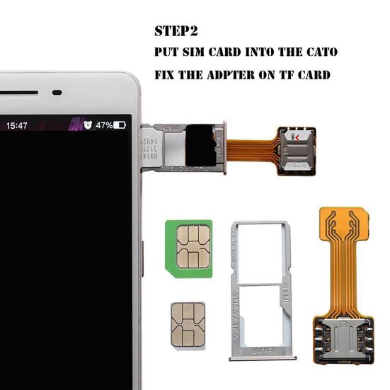 TF Hybrid Sim Slot Dual SIM Kartenadapter Micro SD Extender für Android Phone