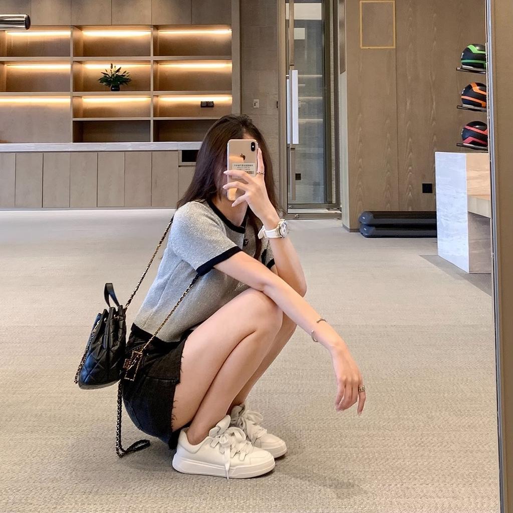 Su Yinyin Has the Same Spot~ Miu Shoes Cowhide Heightening Versatile Board Shoes Women's Shoes Casual Bread Shoes Platform White Shoes