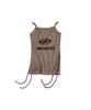 Eonyujeulaeb Uul Applique Sleeveless Top (Brown)