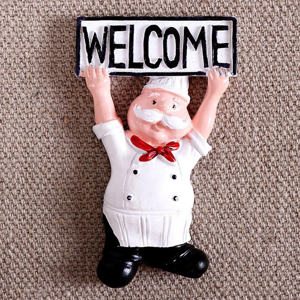 Creative Home Magnetic 3D Chef Decorative Message Sticker Board Stickers Fridge Magnets Note Holder