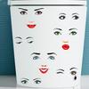 1/2 Sheets Face Expression Sticker Waterproof PVC Self-adhesive DIY Crafts Women Facial Feature Eye Eyebrow Mouth Nose Decoration Decal