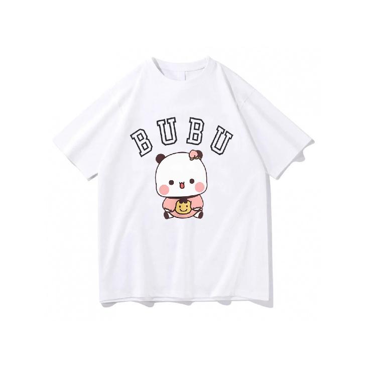 Cute Bubu Dudu Panda Bear T-Shirts For Summer - Short Sleeve Casual Tees For Men And Women With Cartoon Graphics