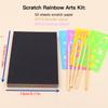Scratch Paper Art Set Rainbow Magic Scratch Paper 50 PCS for Kids Black Scratch It Off Art Crafts
