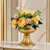 2 Pieces Iron Pedestal Vase with Flared Base Classic for Banquets