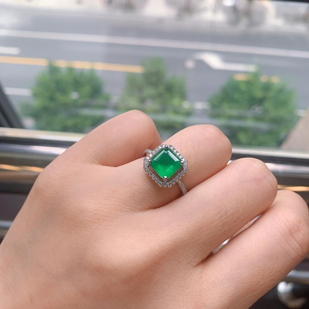 Schmuck Temperament Damen Kreativer Ring Schmuck Schatz Smaragdring