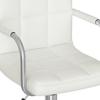 Office Chair Swivel White Faux Leather