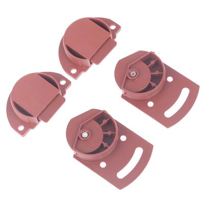2 pary Vintage Style Abs Wheel Pojedyncze koło pasowe Zestaw rolek do drzwi przesuwnych